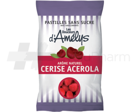 Les Douceurs d'Amelys Pastilles sans sucre cerise acérola 80 g