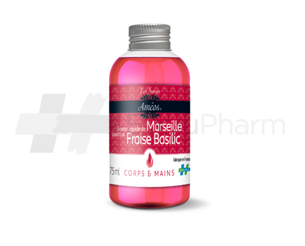 Améos® Savon liquide de Marseille Fraise Basilic 75 ml