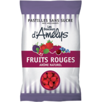 Les Douceurs d'Amelys Pastilles sans sucre fruits rouges 80 g